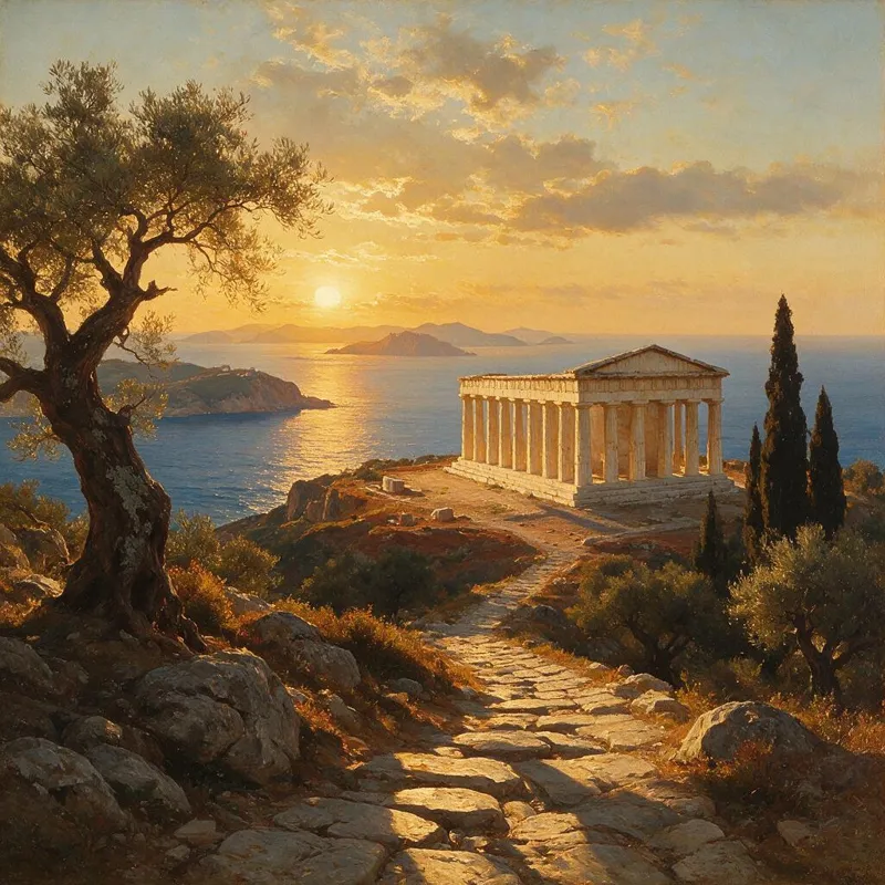 A Greek coastal landscape made with Seedream 5.0 Pro through Tastepix