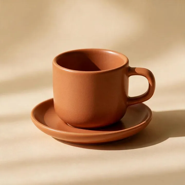 A frame from the short video made from the cup image, with steam rising
